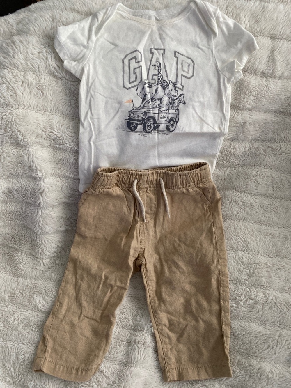 Baby Gap Organic Onesie and Linen Pants